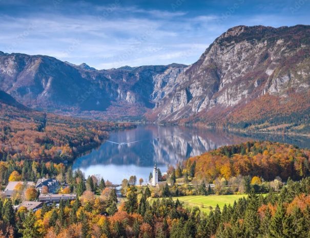 Bohinj lake paradise view